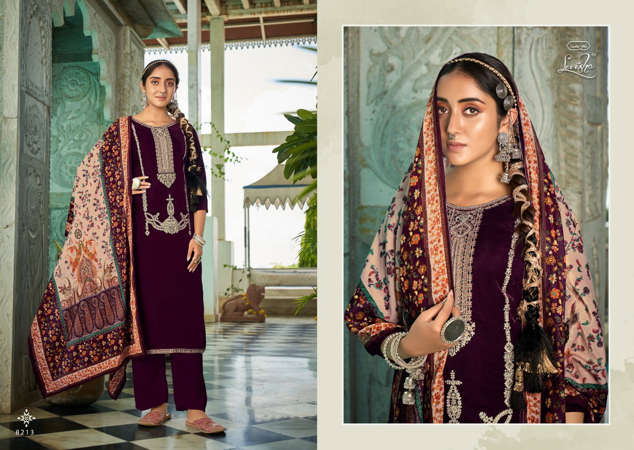 Levisha Mehnoor Pashmina Festival Wear Heavy Velvet Dress Material Collection 